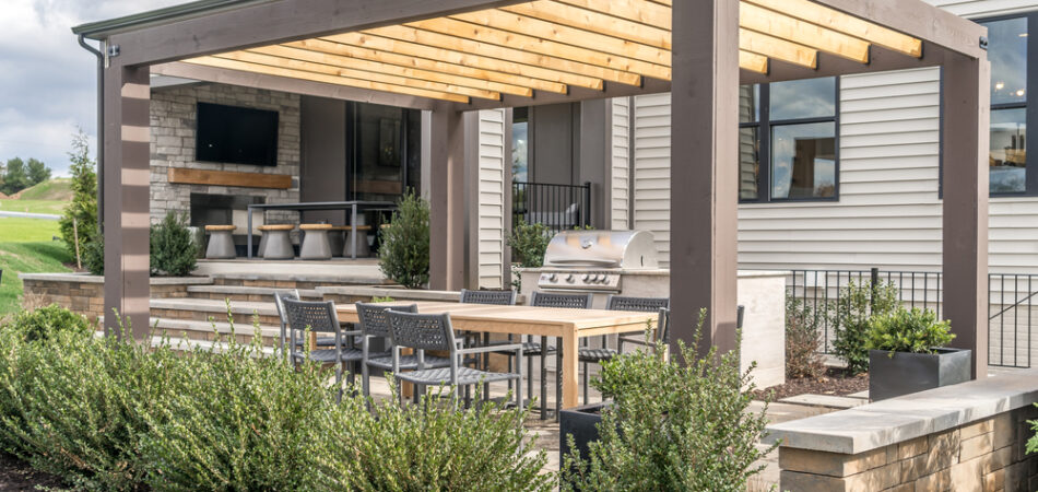 Trendy,outdoor,patio,pergola,shade,structure,,awning,and,patio,roof,