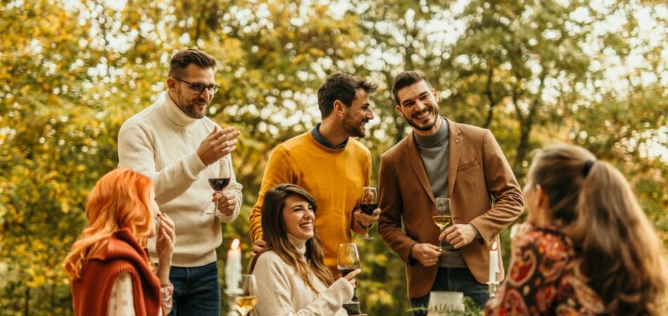 Group,of,friends,are,making,a,toast,during,a,festive
