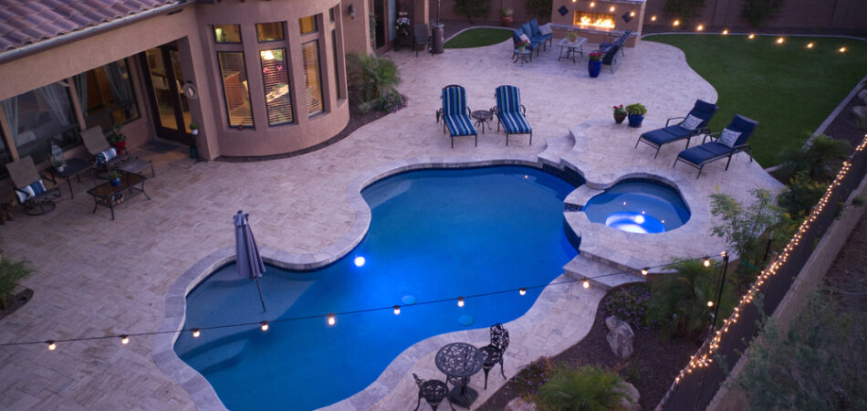 A,high,definition,aerial,view,of,a,desert,landscaped,backyard